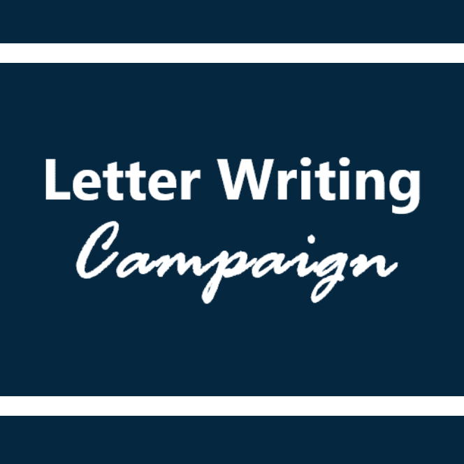 Letter Writing Campaign Not Putting on a Shirt
